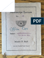 Hall, Manly P. - Manuscript Lectures No.17 - Marriage