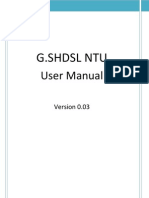 G.SHDSL Ntu: User Manual