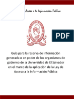 Guía para Reservar Información Organismos