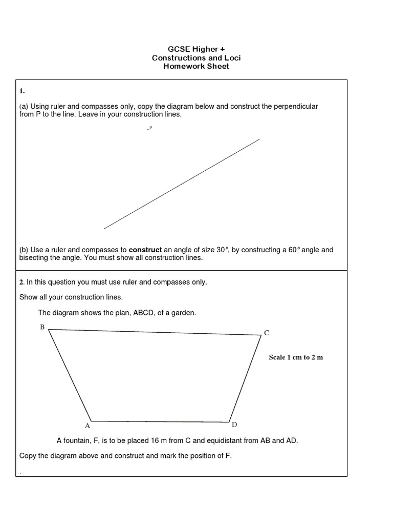 Construct an angle of 30^(@) using ruler and compasses only.