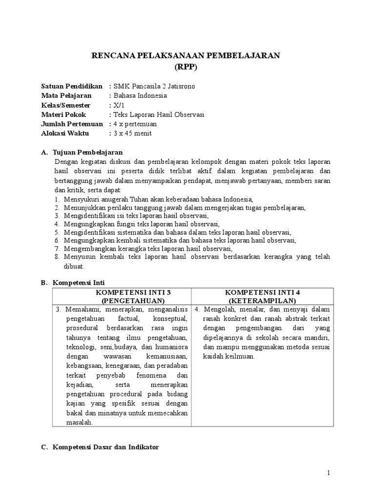 Soal Teks Laporan Hasil Observasi Kelas X Smk Berbagi