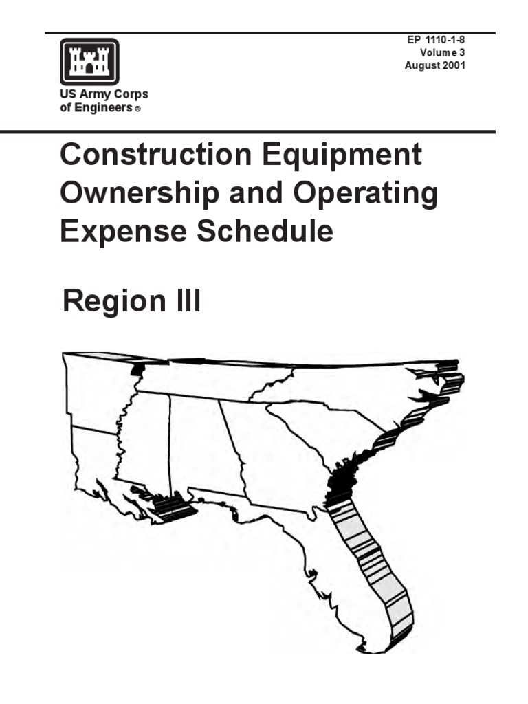 Construction Equipment Ownership and Operating Expense Schedule Region