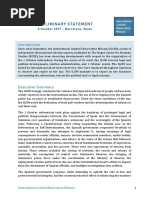 Informe preliminar de los observadores internacionales