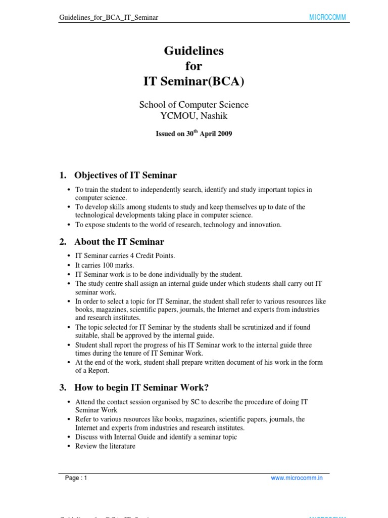 BEST SEMINAR TOPICS FOR BCA STUDENTS intelligence overview