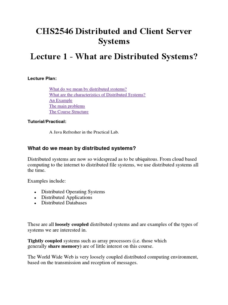 Introduction to Distributed Systems | PDF | Distributed Computing ...