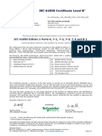 IEC 61850 Certificate Level B: IEC 61850 Edition 2 Parts 6, 7-1, 7-2, 7-3, 7-4 and 8-1