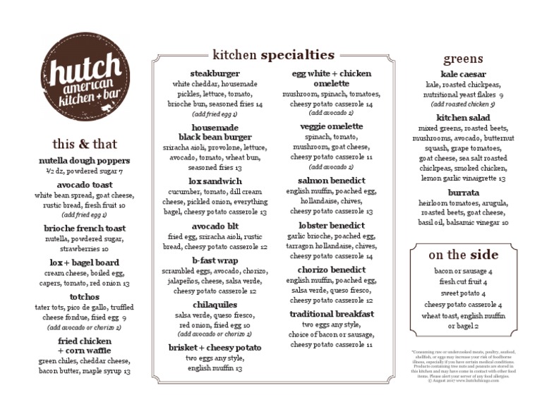 Hutch Brunch PDF Potato Food And Drink Preparation