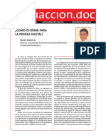 Art Como Escribir para La Prensa Digital Salaverria 2002 PDF