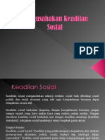 Mengusahakan Keadilan Sosial