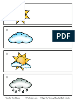 Weather Word Cards Blank