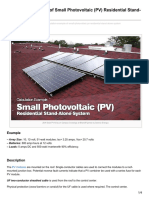 Calculating Small Photovoltaic PV Residential Stand-Alone System