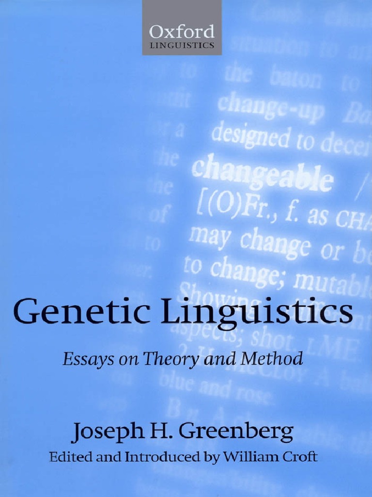 GREENBERG J. H. Genetic - Linguistics PDF | PDF | Human Communication ...
