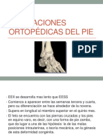 Afecciones Ortopèdicas Del Pie.