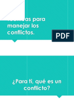 Técnicas Para Manejar Los Conflictos