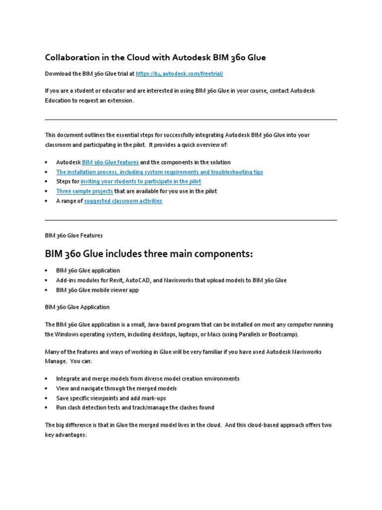 Integrating BIM 360 Glue in Education | PDF | Building Information ...