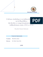 Cultura Ciudadana y Socializacion Politica en La Republica Actitudes y Comportamientos de Los Vallisoletanos 0 PDF