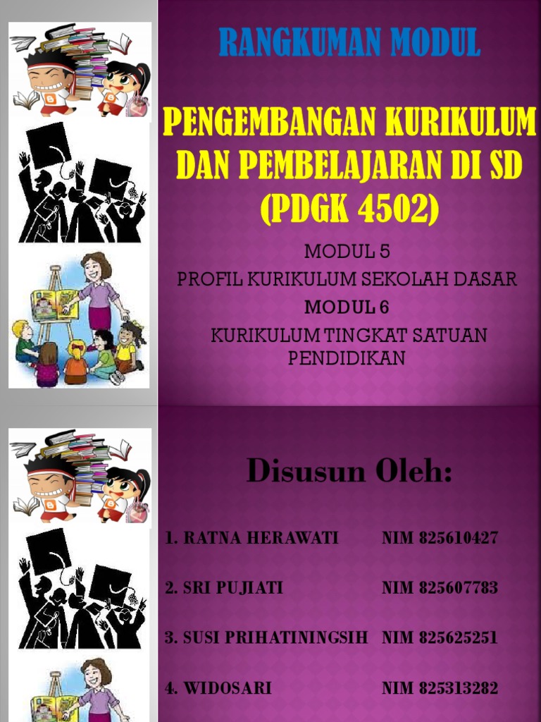 Resume Pengembangan Kurikulum Dan Pembelajaran Di Sd Modul