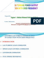 Control Gas Turbine Power Output in Conjuction With Grid Frequency