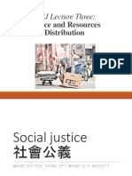 BEJ Lecture Three:: Justice and Resources Distribution