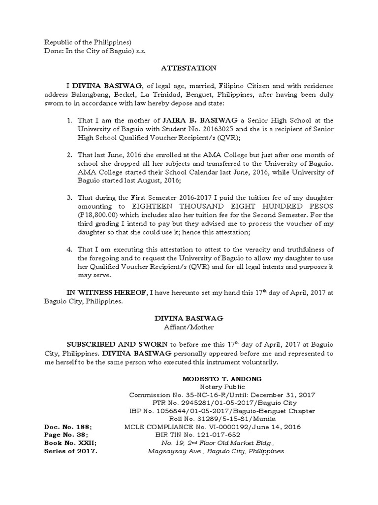 ATTESTATION PDF Civil Law Law) Common Law