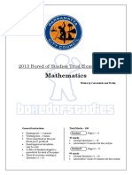 2013 Mathematics Trial Paper
