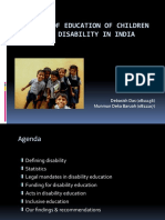 Status of Education of Children With Disability in India