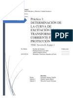 Determinación de La Curva de Excitación de Un Transformador de Corriente para Protección