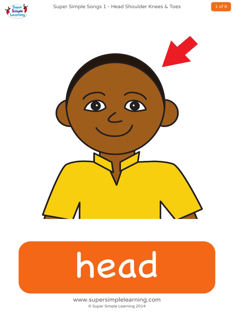 Head Shoulders Knees And Toes Text Deutsch