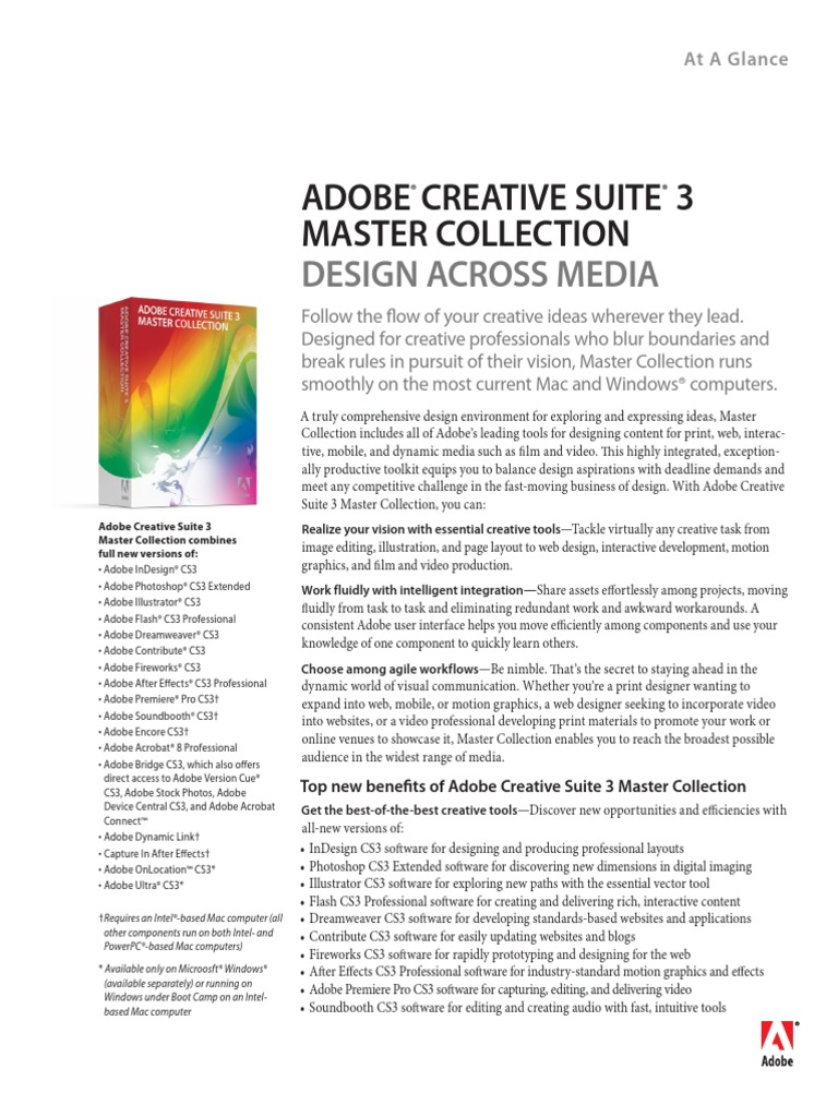 cs3 Master Collection Aag PDF | PDF | Adobe Creative Suite | Adobe Systems