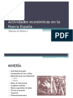 Actividades Económicas de La Nueva España.