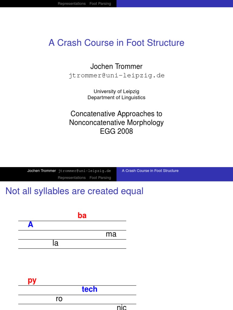 Foot Structure and Parsing Overview | PDF | Stress (Linguistics) | Syllable