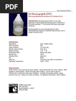 SS Electropolish E972: Electropolishing Electrolyte For Stainless Steel