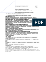 Ee6404 Measurements and Instrumentation L T P C