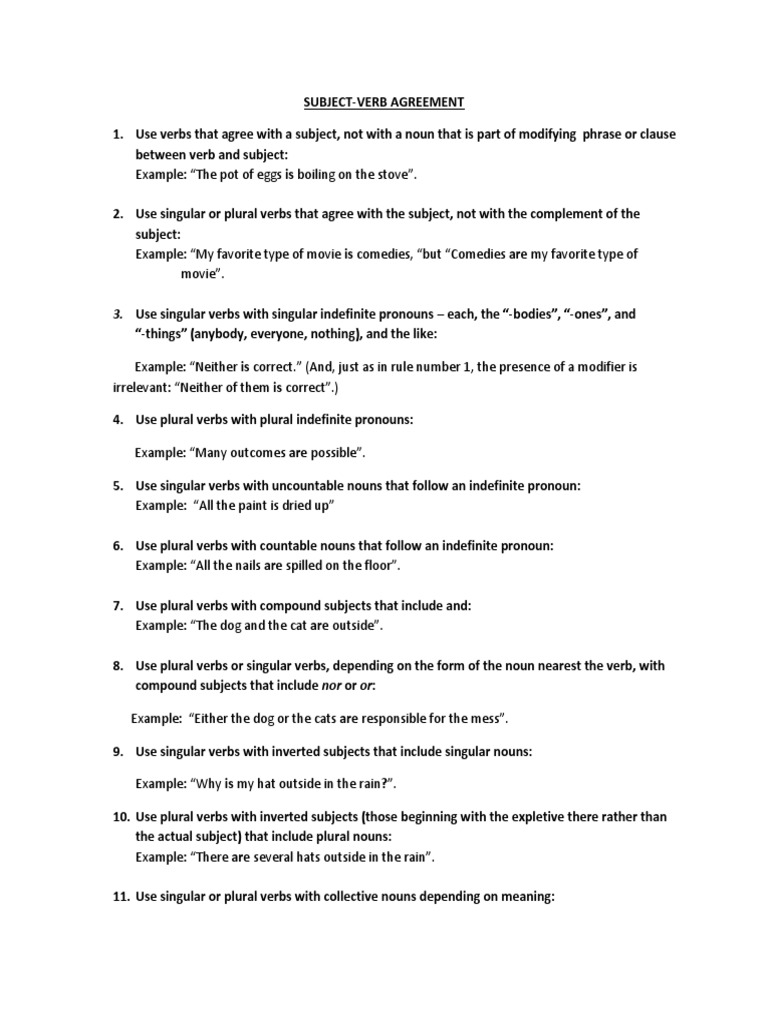 3 Use Singular Verbs With Singular Indefinite Pronouns Each The Bodies Ones And Grammatical Number Plural