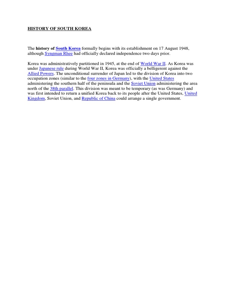 History of South Korea PDF