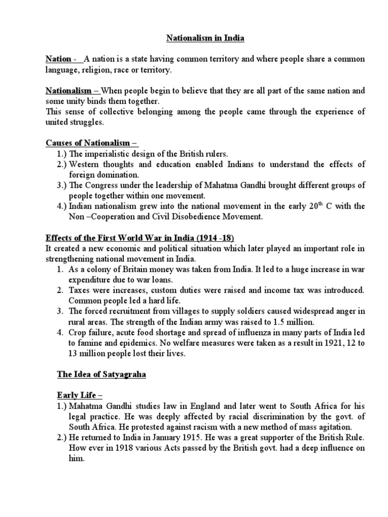 Nationalism and Gandhi's Role in India | PDF | Mahatma Gandhi | British Raj
