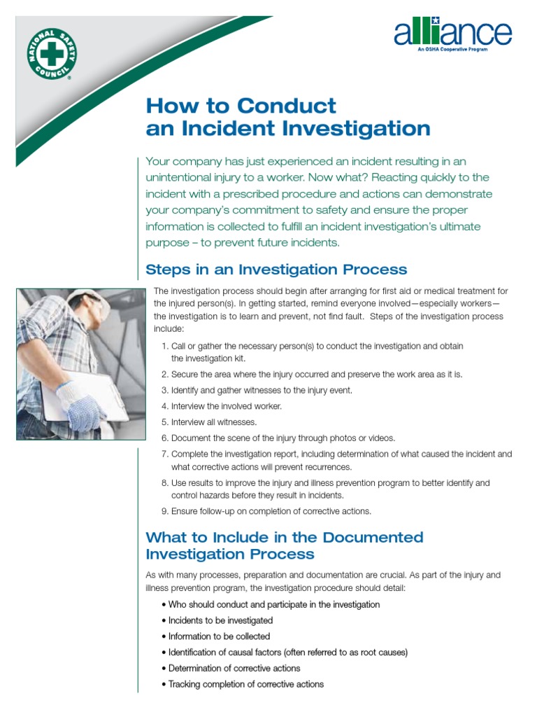 How To Conduct An Incident Investigation | PDF | Occupational Safety ...