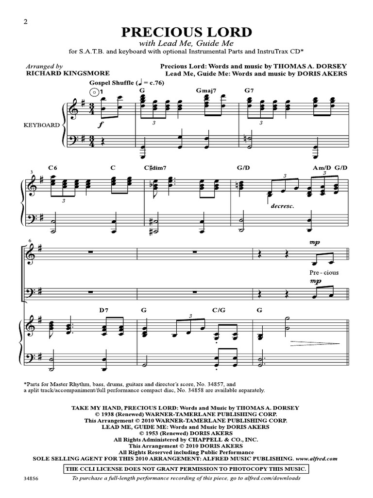 Precious Lord Take My Hand Pdf scribd