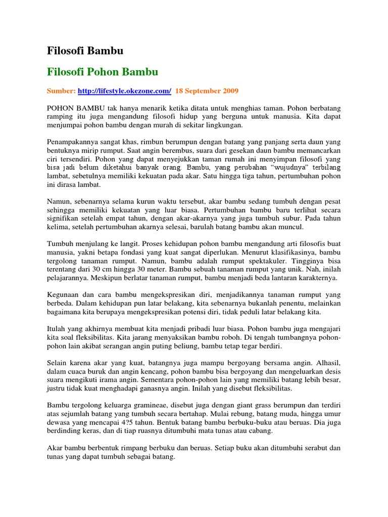Filosofi Bambu | PDF | Griya & Taman