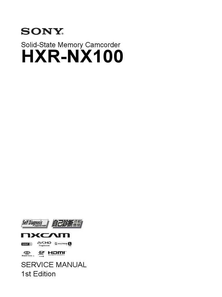 Sony HXR-NX100 PDF | PDF