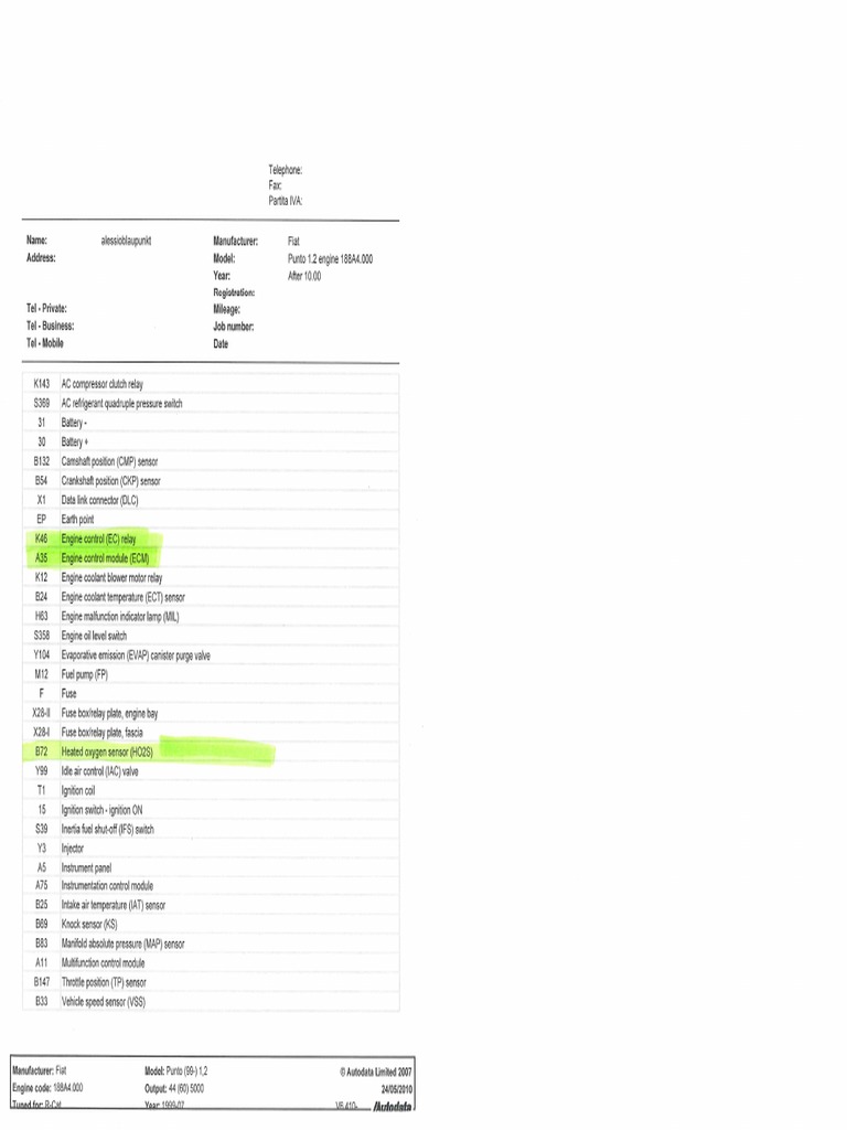 ECU 59f Pinout | PDF