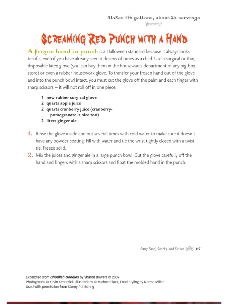 Screaming Red Punch With A Hand | PDF | Butter | Chocolate