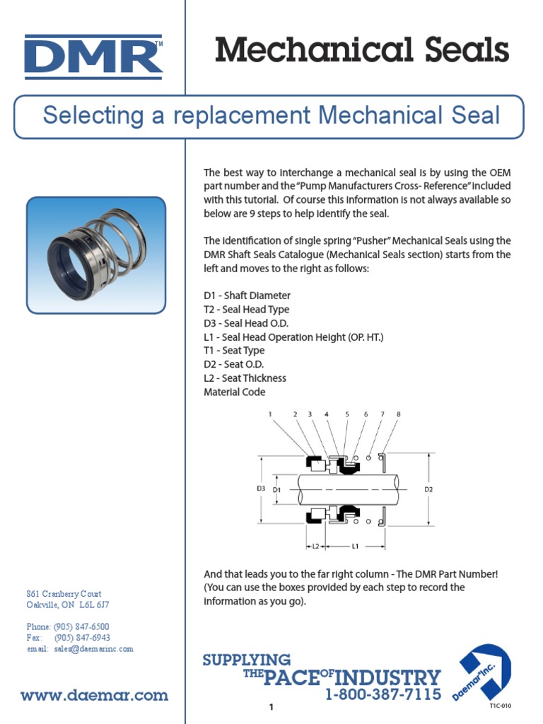 Mech Seals Selection Guide 2 Carbon Steel