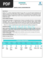 Siemens: Digital Transformation: Project Operation