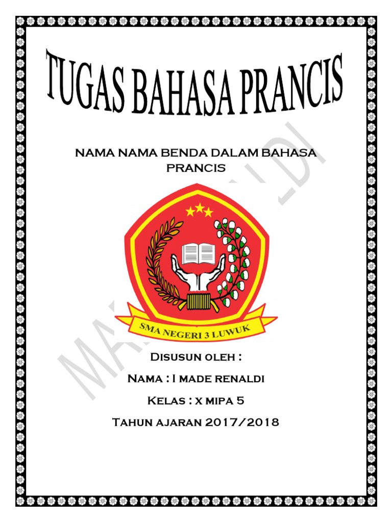  Nama  Nama Benda  Dalam Bahasa Prancis