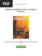 Poder Do Espirito Santo o by Billy Graham