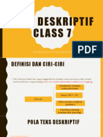 Teks Deskriptif Class 7