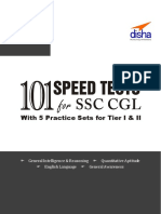 SSC Combined Graduate Level (Tier I & Tier II) Exam 101 Speed Tests With 5 Practice Sets 2nd Edition