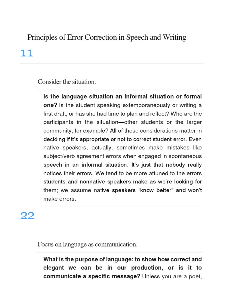Effective Error Correction Strategies | PDF | English Language ...