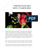Los 51 Mejores Trucos Para Comer Sano y No Ganar Peso